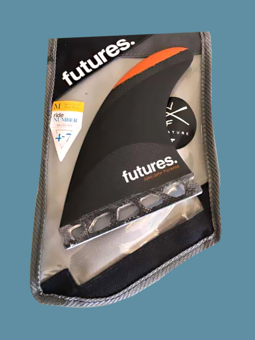 futures fins black and orange, cabo
