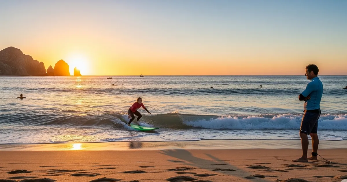 learn to surf in cabo
