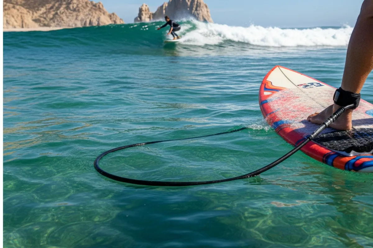 leash de surf en Cabo San Lucas