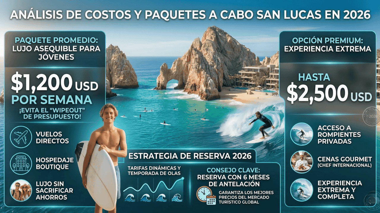 Análisis de costos y paquetes a Cabo San Lucas en 2026