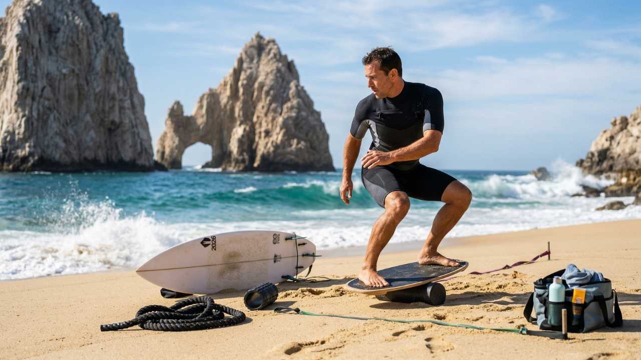 entrenamiento físico para surfear en Cabo San Lucas