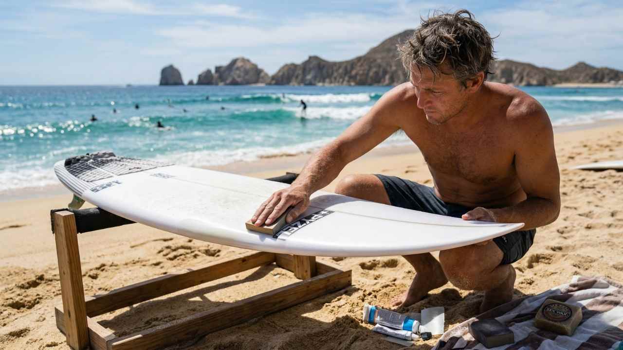 surfboard repair kit in Cabo