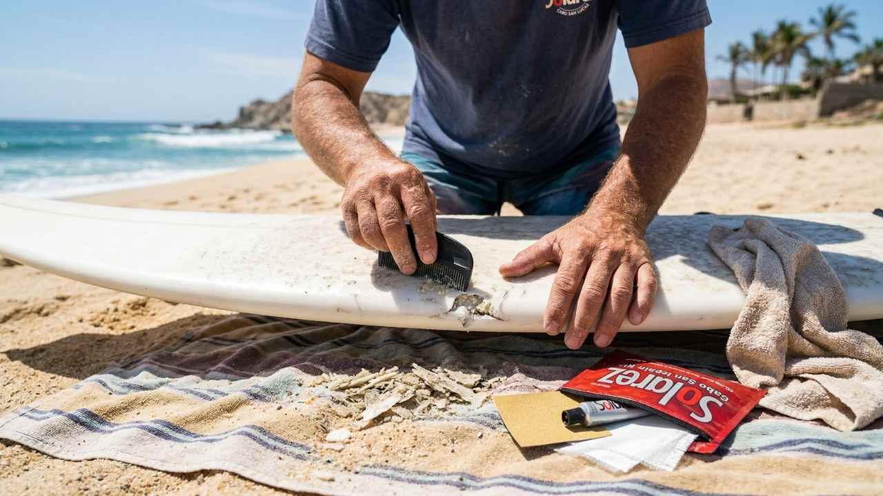 surfboard repair kit in Cabo San Lucas