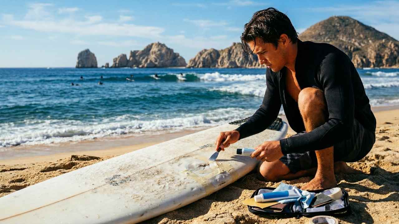 surfboard repair kit in Cabo San Lucas