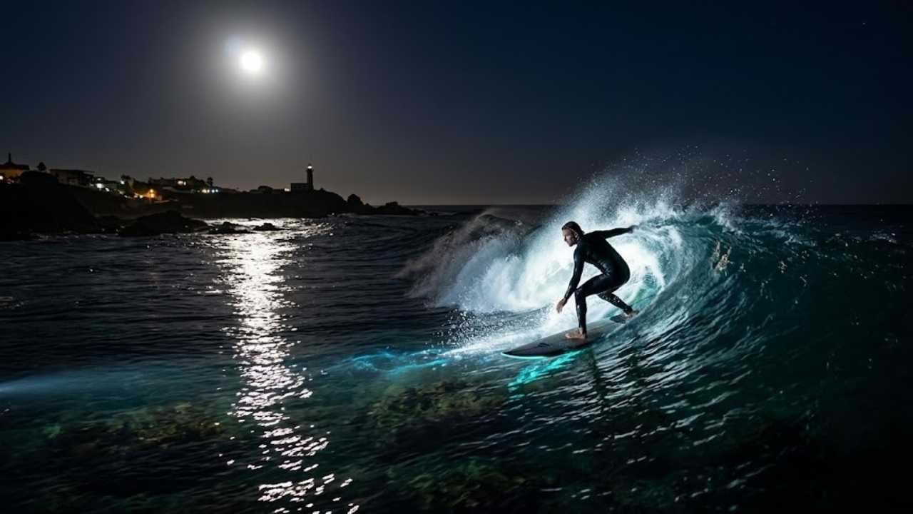 surf nocturno en Baja California Sur 