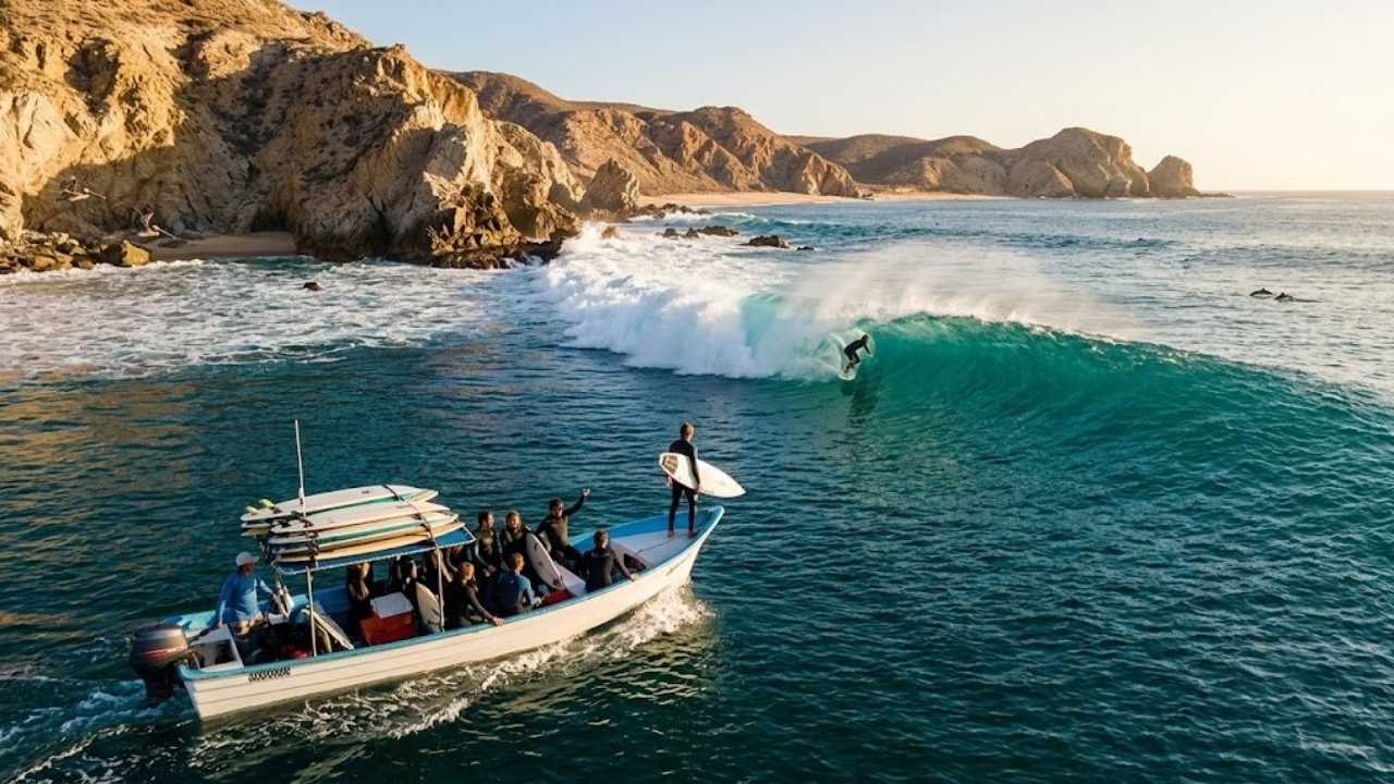 viajes de surf en lancha Cabo